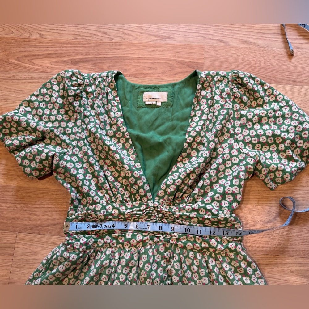 The Catalina Button-Front Dress size 8 M Anthropologie - Picture 7 of 13
